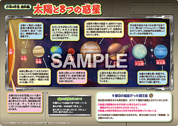 太陽と8つの惑星